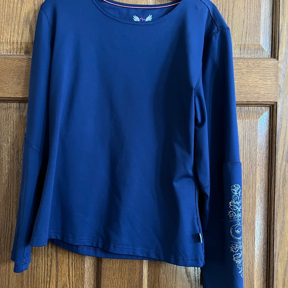 Smitten Navy Top with Pink Accents